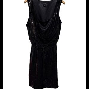 White House Black Market Sparkling Black Mini Dress